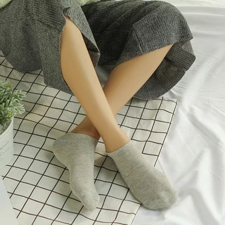 GIANTSHOP ถุงเท้าข้อสั้น ถุงเท้าสีพื้น 10 สี