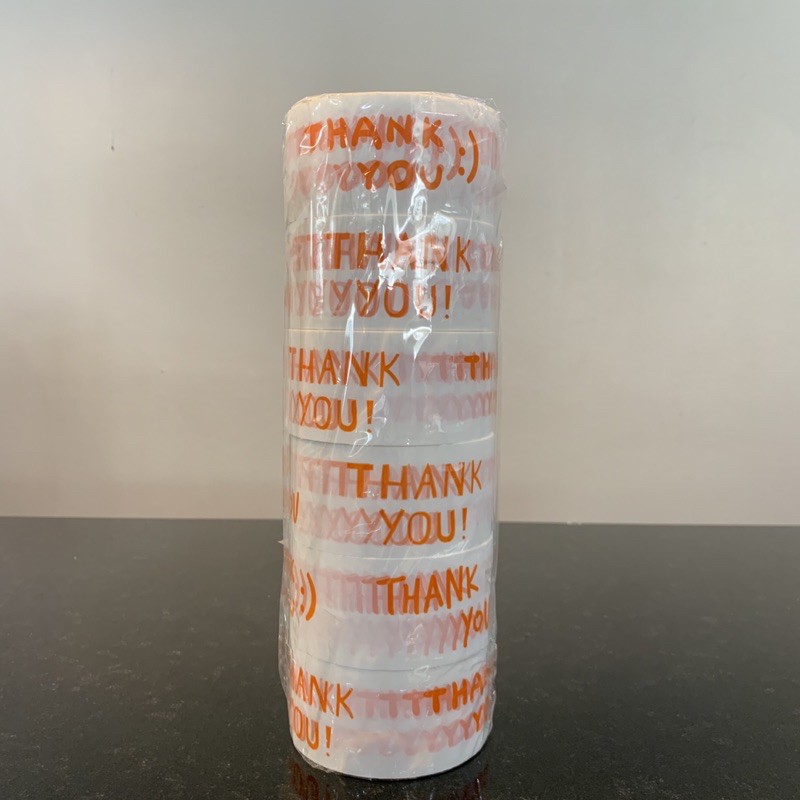 เทป Thank you Tape ราคาส่ง สก็อตเทป สำหรับแพ๊คของ ตกแต่ง เทบขอบคุณ thank you กันน้ำ Thank Tapes
