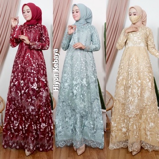 Kebaya Gamis Level Tulle กระเบื้องเกมมิ่ง ปักลาย สไตล์โมเดิร์น