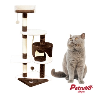 คอนโดแมว Cat tree สินค้าพร้อมส่ง Petsuka ความสูง 110 ซม.