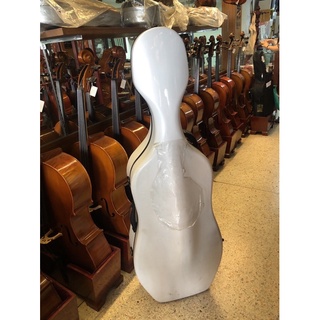 ส่งฟรี!!Carbon fiber cello case #GSJ สีขาว 4/4 4.5 kgs