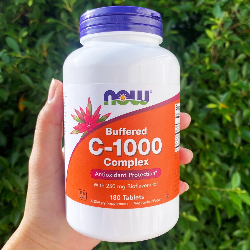 80% Sale!!! EXP. 4/24 วิตามินซี Buffered C-1000 Complex 180 Tablets (Now Foods®)
