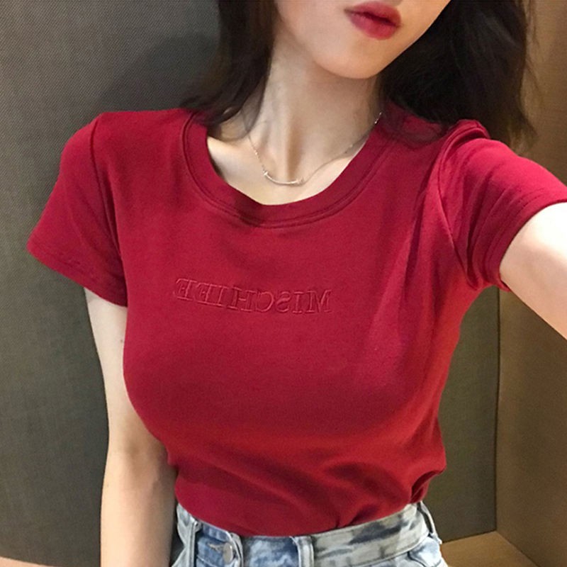 LHfashion เสื้อยืดสาวเปรี้ยวลายปักน่ารักสีสวย ห้ามพลาด