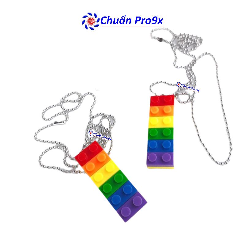 LEGO สร้อยคอสายรุ้ง LGBT หกสี chuanpro9x