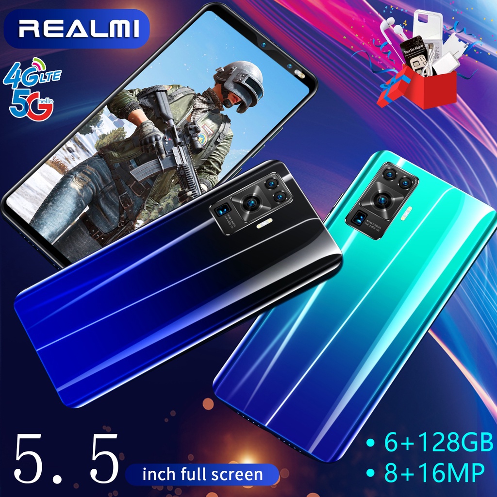 ศูนย์ไทย Realmi 📱（4G+64G）สมาร์ทโฟน 5.5 นิ้วมือถือจอใหญ่ โทรศัพท์ถูกๆ รองรับทุกซิม เมณูภาษาไทย โทรศัพท์ราคถูก Android 9.0