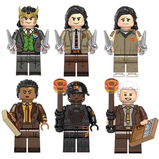 ของเล่นเด็กตัวต่อตัวต่อ Marvel Loki Minifigures ซูเปอร์ฮีโร่