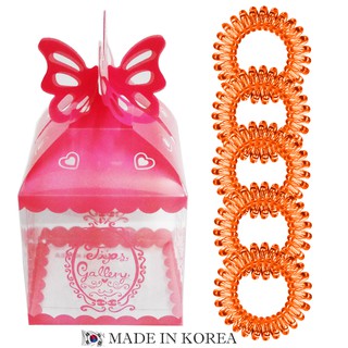 Tips Gallery Beaute ยางรัดผมที่ไม่ทำให้ผมเป็นรอย รุ่น Magic Hair Rings  Orange Sapphire