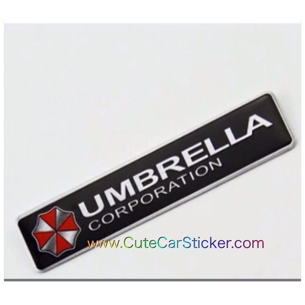 สติ๊กเกอร์ ผีชีวะ Resident Evil Umbrella Corporation ติดรถ แบบนูน สี่เหลี่ยม