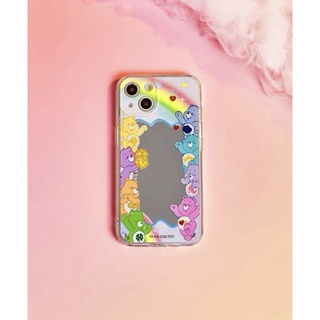 เคสไอโฟนใสกระจกเงาสกีนลายแคร์แบร์ i7plus-13promax (Case Airpods) สินค้างานลิขสิทธิ์แท้100% X Care Bears ครบรอบ 40 ปี