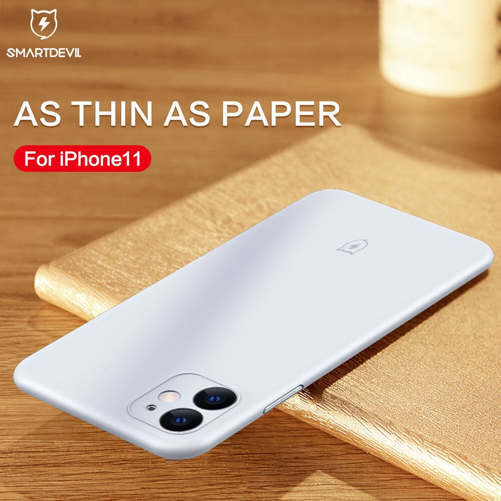 [ส่งฟิล์มนิรภัย]SmartDevil Globle เคสมือถือ แบบนิ่ม เนื้อแมตต์ บางพิเศษ กันตก สําหรับ for iPhone11
