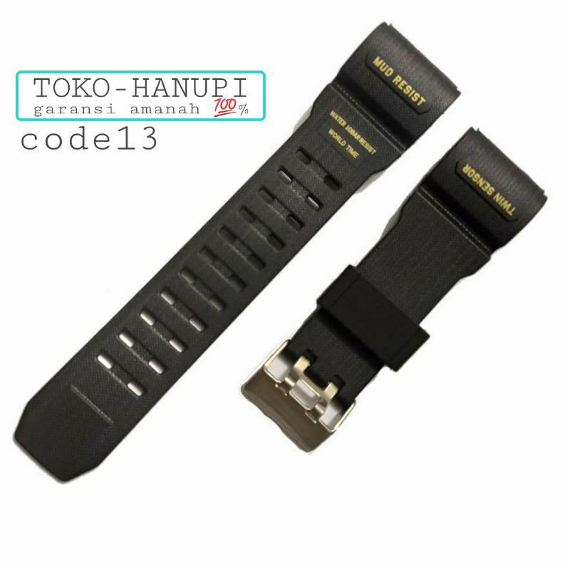 Hitam Casio G-Shock GG-1000 Black List Gold Watch Strap