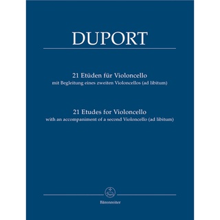 Duport, Jean-Louis 21 Etudes for Violoncello with an Accompaniment of a 2nd Violoncello (ad lib.) (BA6980)