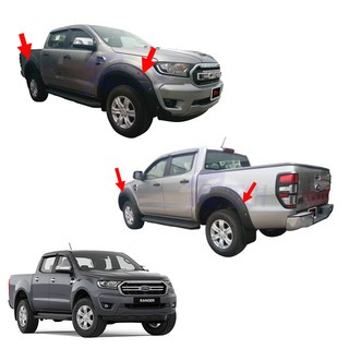 คิ้วล้อหมุด รุ่น 4ประตู 6นิ้ว ผิวส้ม สีดำด้าน Ford Ranger XLT XL+ Double Cab Wildtrak XLT 4x2 4x4 ปี 2018-2019