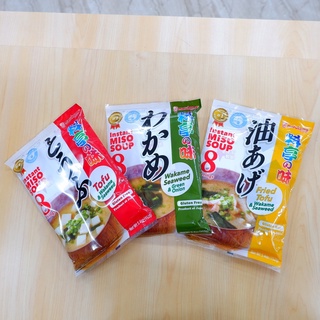 MARUKOME RYOTEI NO AJI MISO SOUP TOFU  RYOTEI NO AJI MISO SOUP WAKAME SEAWEED RYOTEI NO AJI MISO SOUP FRIED TOFU 152 G