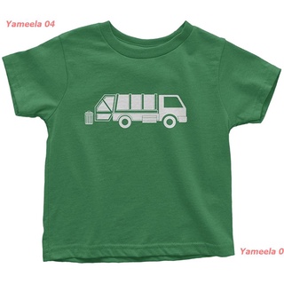 ผ้าฝ้ายคอกลมYameela 04 เสื้อยืดสีพื้นผู้ชาย City Garbage Truck,เมืองรถบรรทุกขยะ Threadrock Kids Garbage Truck Toddler T-