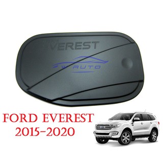 (1ชิ้น) ครอบฝาถังน้ำมัน รถ ฟอร์ด เอเวอเรสต์ 4ประตู ปี 2015 - 2020 สีดำด้าน Ford Everest ฝาถังน้ำมัน ของแต่งรถ