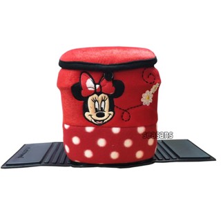 (1 ชิ้น) ถังขยะในรถยนต์ ลาย#minnie mouse (มินนี่ดอกไม้) ลิขสิทธิ์แท้