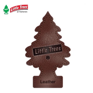 Little Trees แผ่นน้ำหอมปรับอากาศ กลิ่น LEATHER หอมดูดีมีระดับ (ของแท้)