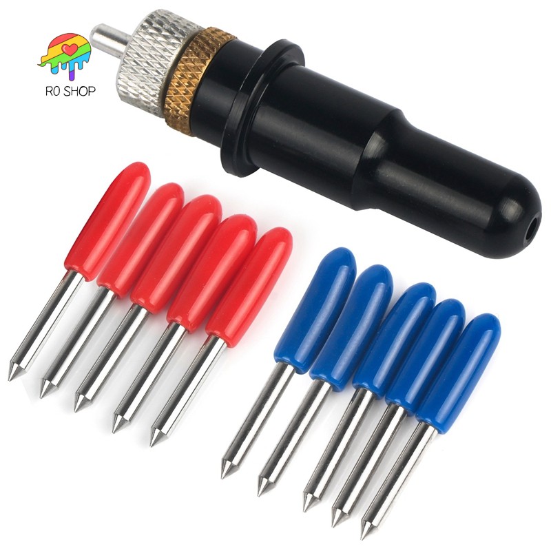-1Pc Roland ใบมีดสีดําสี + 5 ชิ้น 45 + 5 ชิ้น 60 องศา Refine กระต่าย Redsail เครื่องตัด Plotter ใบมีดตัด