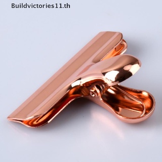 【Buildvictories11】คลิปหนีบกระดาษ โลหะ สีโรสโกลด์ หรูหรา