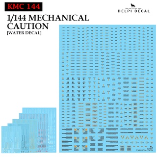 Delpi KMC 144 MECHANICAL CUATION WARNING 1/144 ดีคอลน้ำ WATER DECAL