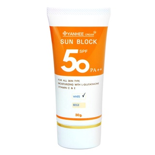 ยันฮีครีม ซันบล็อก กันแดด​ Yanhee sun block SPF 50 PA++ 30 G.