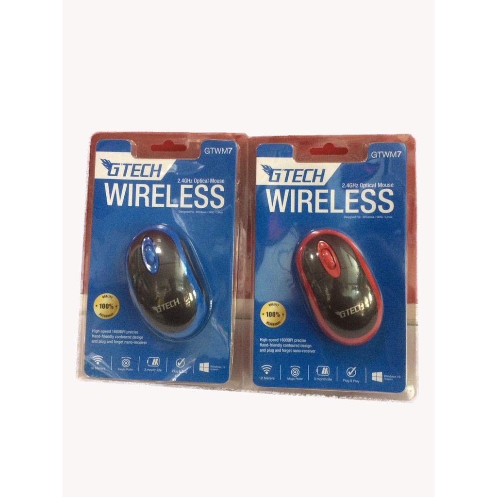 เมาส์ไร้สาย GTECH Wireless Mouse High-speed 1600dpi รุ่น GTWM7