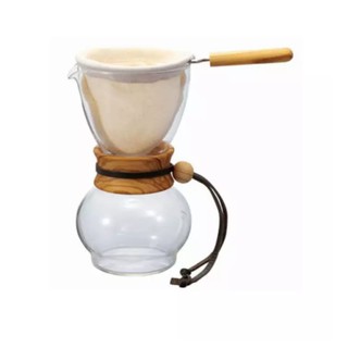 เครื่องชงแบบดริพ : Hario Drip Pot Woodneck Olive รุ่น DPW-1-OV