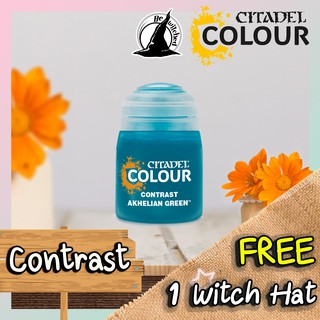 (Contrast) AKHELIAN GREEN : Citadel Paint แถมฟรี 1 Witch Hat