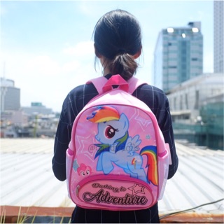 กระเป๋าเป้ Rainbow Dash สีชมพู My Little Pony มายลิตเติ้ลโพนี่ 14x11นิ้ว