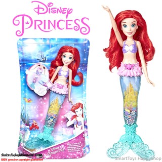 Hasbro Disney Princess Glitter ‘n Glow Ariel ตุ๊กตาเจ้าหญิงเงือกน้องแอเรียลมีไฟเปลี่ยนสีได้ สินค้ารับประกันลิขสิทธิแท้