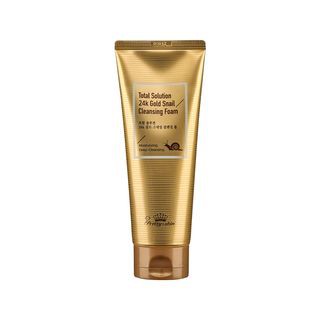 Pretty skin total solution 24K gold snail cleansing foam โฟมล้างหน้าสูตรทองคำผสมเมือกหอยทาก จากประเทศเกาหลี