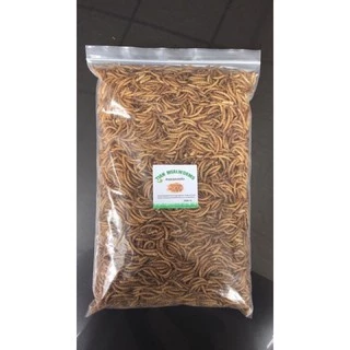 อาหารนกและสัตว์เล็ก - หนอนนกอบแห้ง 1 KG. Dried Mealworms (คัดอย่างดี ไม่ปรุงแต่งสีกลิ่น)