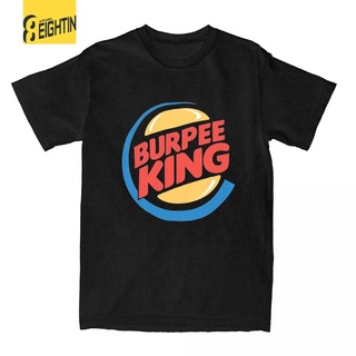 T-shirt  เสื้อยืดแขนสั้น ผ้าฝ้าย 100% พิมพ์ลาย Burpee King ของขวัญวันเกิด สําหรับผู้ชายS-5XL