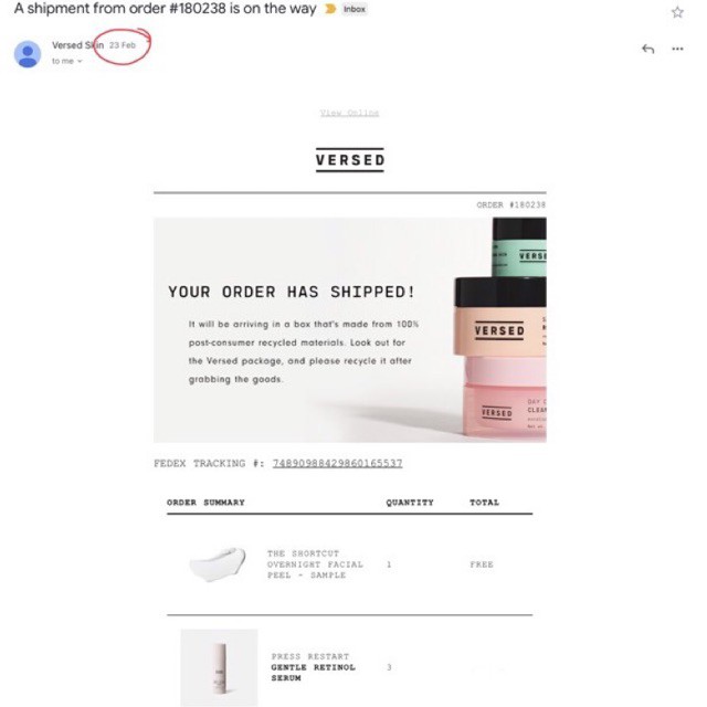 versed press restart retinol serum