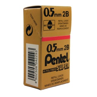 ไส้ดินสอ 2B 0.5 มม. Pentel Hi-Polymer (1กล่อง)