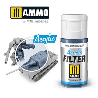 Ammo By MIG - AMIG0807 ACRYLIC FILTER French Blue