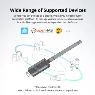 Sonoff ZB Dongle-E Zigbee 3.0 USB Dongle Plus เครื่องวิเคราะห์เกตเวย์ Zigbee2MQTT อินเตอร์เฟซ USB พร้อมเสาอากาศ