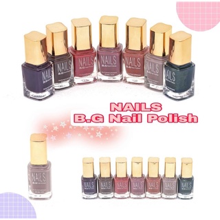 สีทาเล็บ NAILS B.G Nail Polish​🌈สี​ธรรมดา​เกรดพรีเมี่ยม​ สีกึ่งเจลไม่ต้องอบ