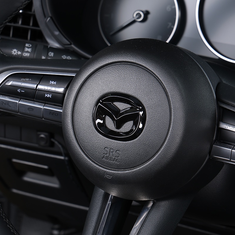 Mazda 3 2020-2025 Mazda cx30 แผ่นแพทช์พวงมาลัยรถยนต์ ลายโลโก้ Mazda 3 2020-2025