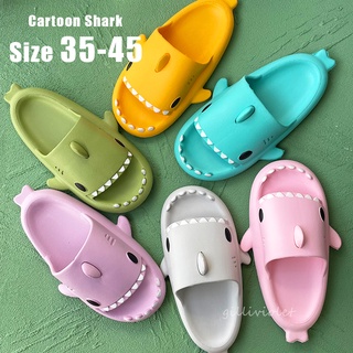 [READY STOCK] Size 35-45 Cartoon Shark Mens Womens Home Non-slip Slippers