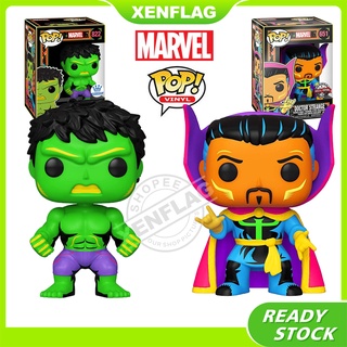 Funko Pop! Marvel The Avengers (แสงสีดํา) Hulk #822 หมอแปลก #ฟิกเกอร์ไวนิล Juguetes coleccionables 651