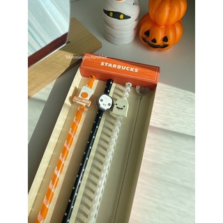 (ของแท้) Straw Set Halloween Collection Starbucks Korea