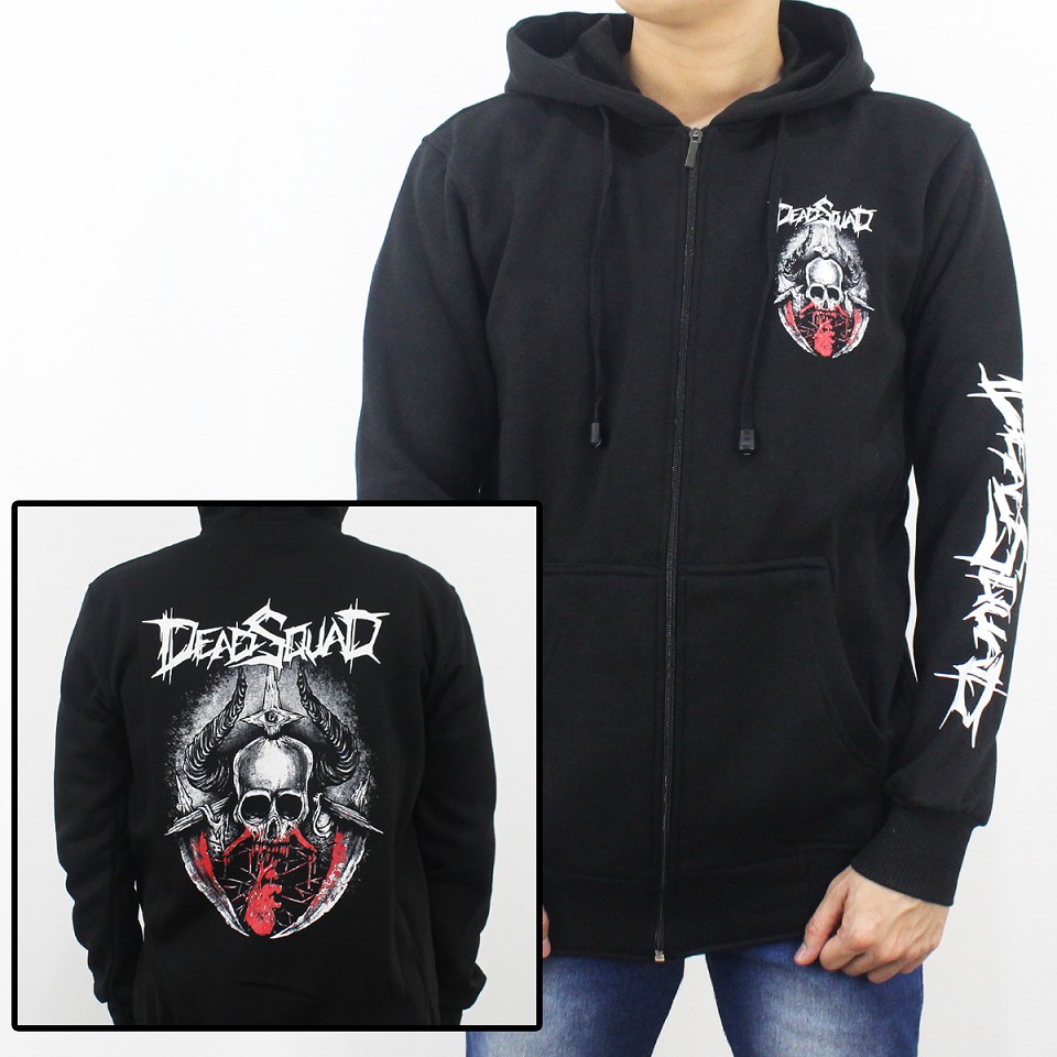 DEADSQUAD JACKET 01 SIZE ML XL XXL - DEADSQUAD METAL MUSIC JACKET - DEADSQUAD MUSIC HOODIE JACKET