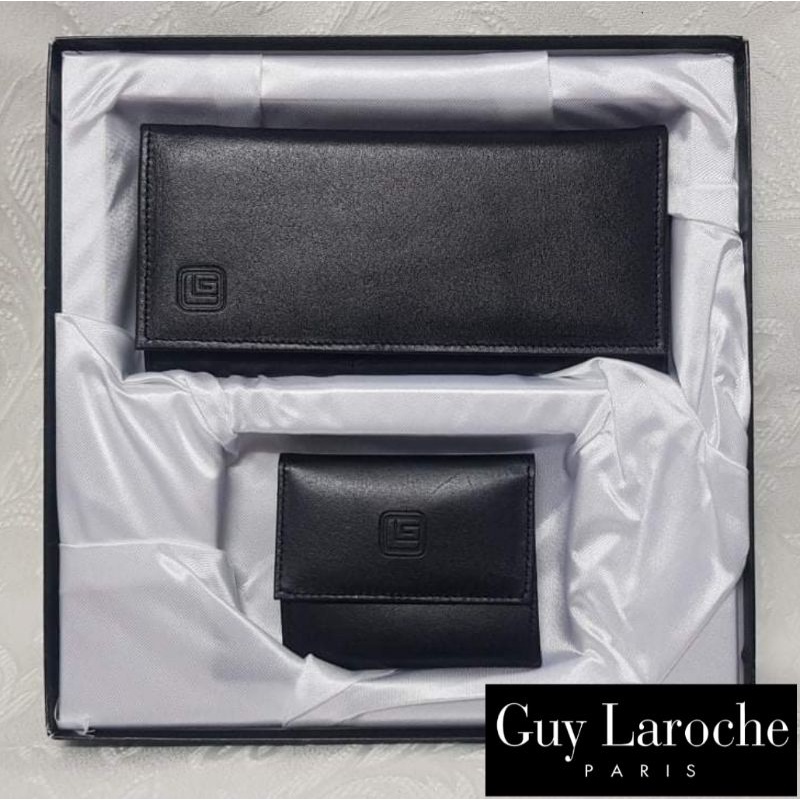 Guy Laroche Paris Gift Set กระเป๋าสตางค์ใบยาว+กระเป๋าสตางค์ใส่เหรียญ รุ่น U-BROOK-100