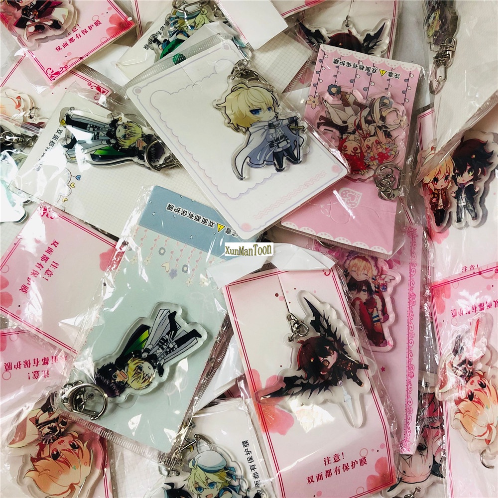 พวงกุญแจ จี้อะคริลิค รูปอนิเมะ Seraph of The End Owari No Seraph Yuichiro แบบสองด้าน สุ่มสี สําหรับห้อยกระเป๋า พร็อพเก็บสะสม 1 ชิ้น