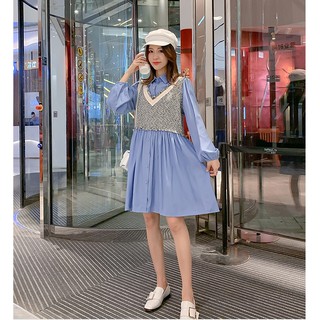 ชุดมินิเดรสคลุมท้องสไตล์เกาหลี AA2861