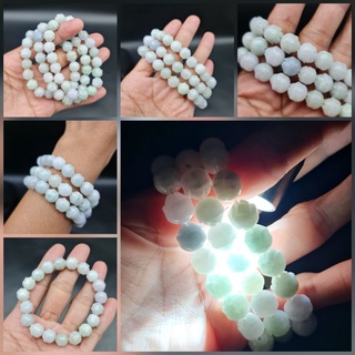 กำไล หยกแท้ Jadeite Type A แกะสลักเป็นรูปดอกกุหลาบ