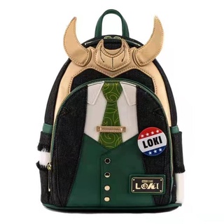 กระเป๋าเป้สะพายหลัง พิมพ์ลาย Marvel Marvel Movie TV Merchandise Loungefy Loki สําหรับนักเรียน