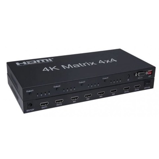 4K HDMI MATRIX 4X4 รุ่น SM44Hรองรับความละเอียด EDID สูงสุด 4Kx2K.